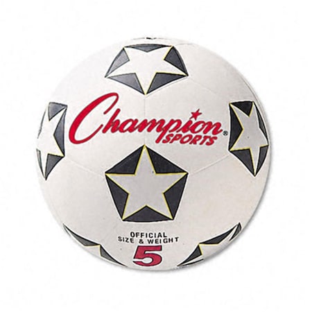 Champion Sports Champion Sport Soccer Ball Rubber/Nylon 6 White/Black CH32193